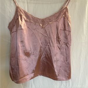 Astrologie Blush Satin Lace Cami Top L Coquette Y2K Slip Aesthetic Discontinued